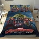 thumbnail image 1 of Vengadores Conjunto de sábanas temático, trío de piezas, cómodo y amigable con la piel, diseño único, regalo de decoración para el hogar para familiares, amigos y fans, 90 cm * 190 cm, 1 of 6