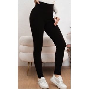 Likeshop - Pantalón Mujer Calza Gruesa Fleece Acanalado Interior Frisado 2038