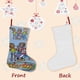 thumbnail image 3 of Cyberchase Tema: Calcetines de Navidad, fino lino blanco para colgar en escaleras y chimenea, decoración navideña para el hogar, regalo de Navidad.54cm×38cm, 3 of 5