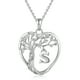 thumbnail image 1 of HESHPAWS 925 collar de árbol eterno de la vida de plata de ley para mujeres A-Z carta inicial collar, regalo de joyería de cumpleaños aniversario, 1 of 5