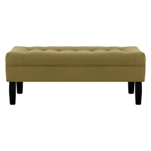 Bodevir - Banqueta Wood 2C Felpa 00 Verde Musgo