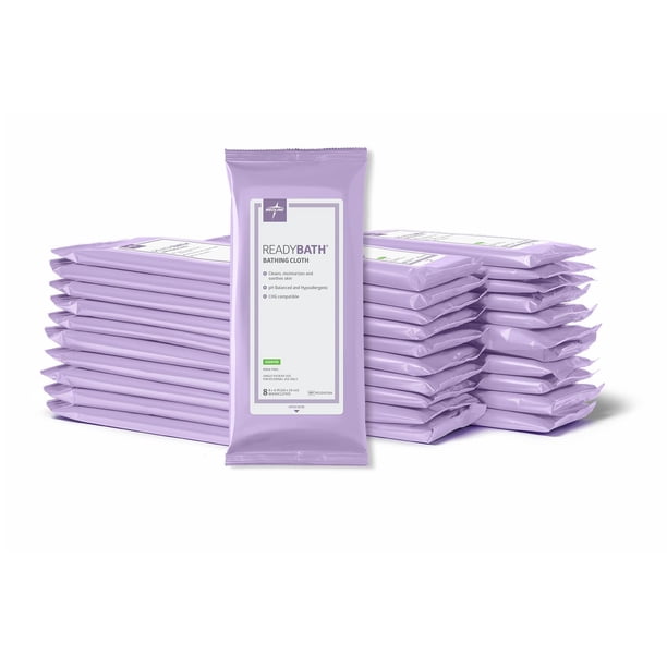Toallitas de baño Medline ReadyBath para adultos 240 toallitas perfumadas con aloe