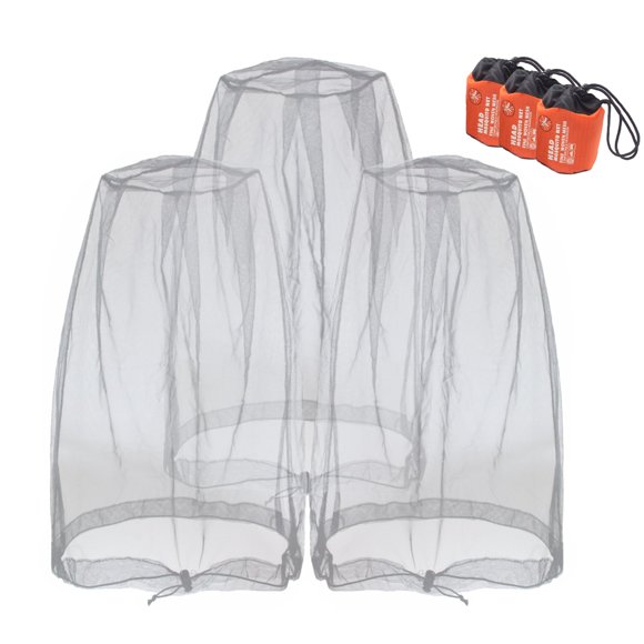 Anvin Red para la Cabeza contra Mosquitos 3 Unidades con Bolsas de Almacenamiento