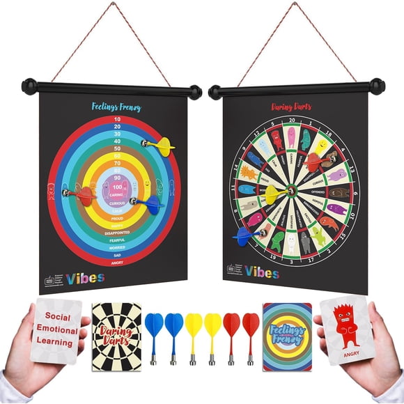 Juego terapéutico StrongSuit Vibes 2 en 1 con diana magnética para emociones