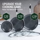 thumbnail image 2 of Juego de sartenes antiadherentes híbridas Cookware HexClad de 6 piezas con tapas, 2 of 6