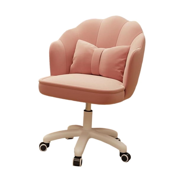 Silla De Oficina Giratoria De Terciopelo Suave Para Escritorio, Muebles De Oficina, Sala De Lectura, Color Rosa