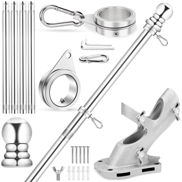 Kit de Mástil para Bandera REERON Acero Inoxidable 1" 152 cm Giratorio