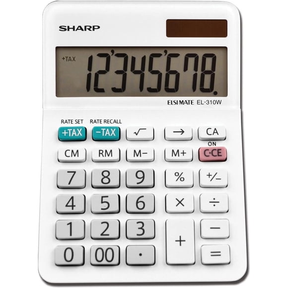 Calculadora Sharp EL310WB Blanca LCD 3.38x4.75x1cm