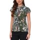 thumbnail image 1 of INSPIRE CHIC Blusas de Trabajo de Satén para Mujeres Florales Vintage con Manga Corta Casual de Negocios XL Verde Militar, 1 of 5