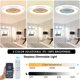 thumbnail image 4 of Ventilador de techo sin aspas HUMHOLD 24" con luz y control remoto por app, 4 of 8