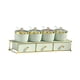 thumbnail image 1 of Caja De Almacenamiento De Condimentos, Juego De Botellas De Especias De Cocina Para Azúcar, Pimienta, Encimera De Cocina, Color Verde Claro, 4 Rejillas, 1 of 5