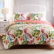 thumbnail image 1 of Juego de colcha Greenland Home Tropics con hojas de palmera, tamaño completo/queen, 1 of 7