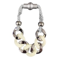 Pack De 02 Sujetadores Cadena Magnéticas Para Cortinas Gris/Beige