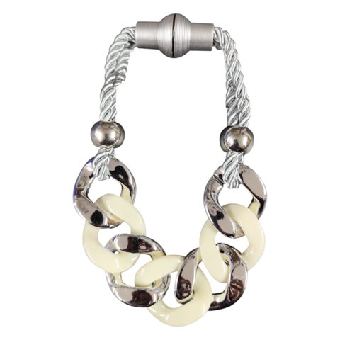 Pack De 02 Sujetadores Cadena Magnéticas Para Cortinas Gris/Beige