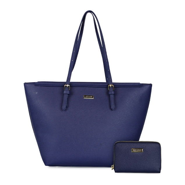 Kenneth Cole - Pack Cartera Tempo + Billetera Trifold Azul