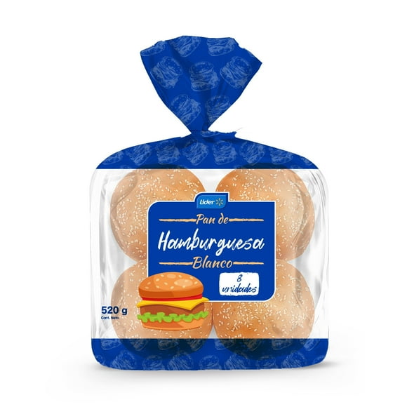 Pan De Hamburguesa 8 Un, 520 g