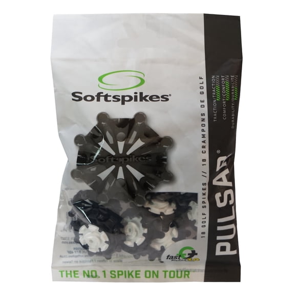 Tacos de golf Softspikes Pulsar Fast Twist 3.0, 18 unidades, negros