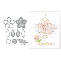 Flor De Metal Cortada A Presión Cosida En Duufoung Para Álbumes De Recortes