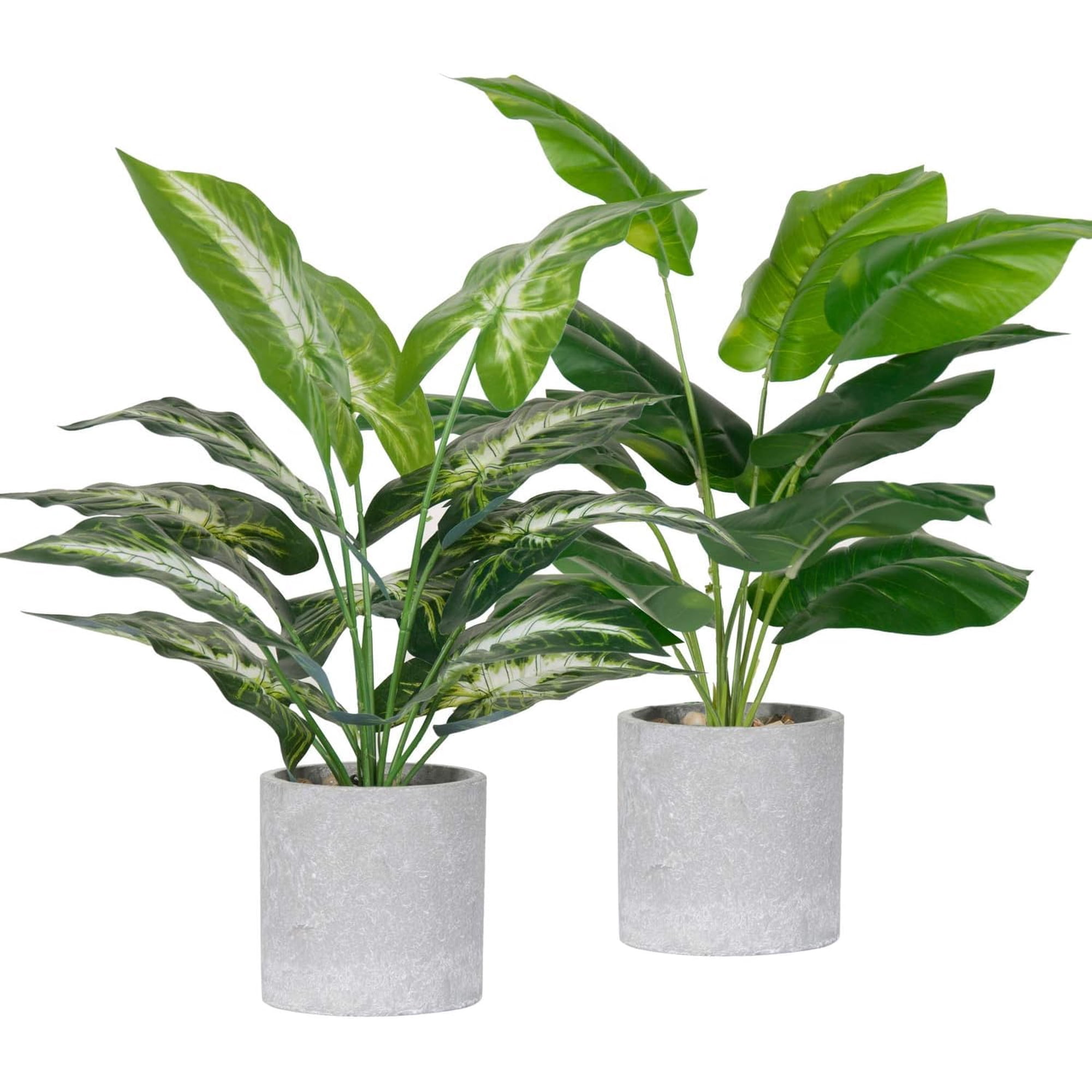 Plantas Artificiales Der Rose, Paquete De 2, Tropicales Para Interior, 41 Cm