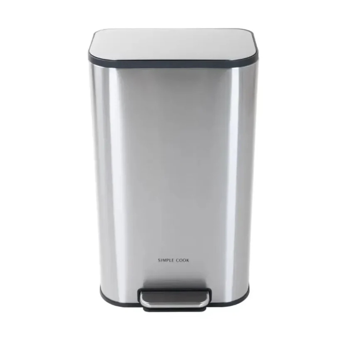 Basurero 30L Con Pedal Mate Y Anti Huellas Simple Cook
