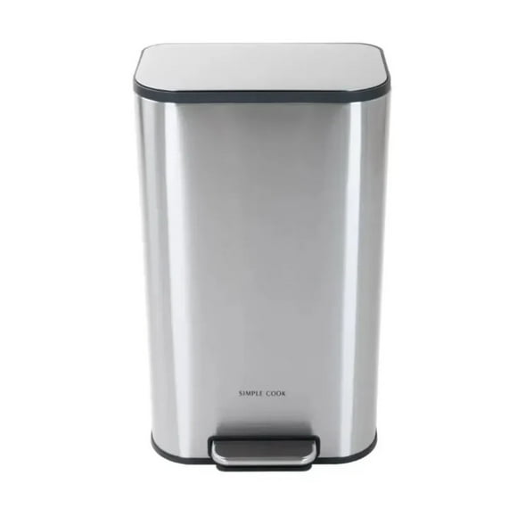 Basurero 30L con Pedal Mate y Anti Huellas Simple Cook