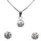 thumbnail image 1 of Conjunto de Collar y Aros en Plata 925 con Cristal Austriaco, 1 of 2