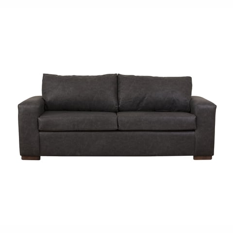 Muebles América - Sofá Infinity 3 Cuerpos Cuero Auris Negro