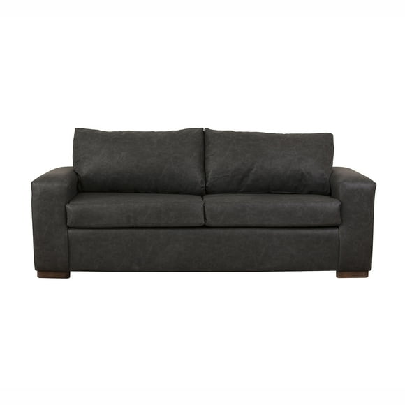 Sofá Infinity 3 Cuerpos Cuero Auris Negro