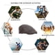 thumbnail image 5 of Sombreros para hombre, gorra plana de cuero color hiedra, sombrero de taxista para conducir, 5 of 5