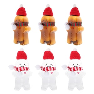 Bothyi - 6 Botellas De Zumo Navideñas Reutilizables Con Tapas Herméticas Para Leche, Té, Camping, Viajes