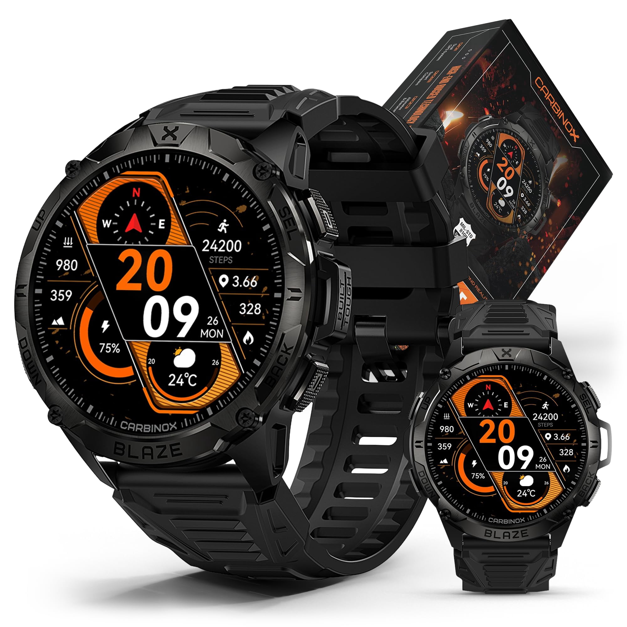 Reloj Inteligente Carbinox Blaze Con Gps 170+ Modos Deportivos Ip69k