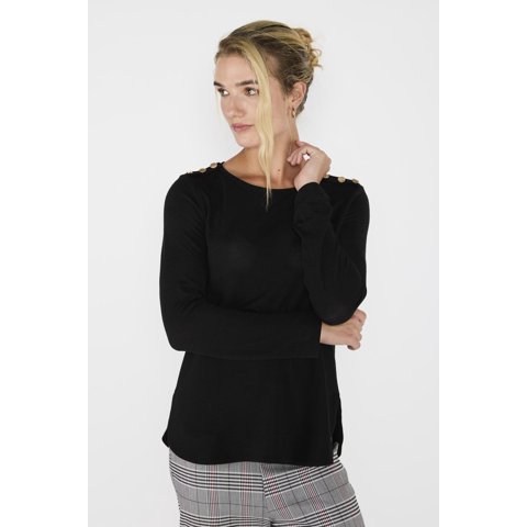 Woman By Eclipse - Polera Clarisa Negro Negro L
