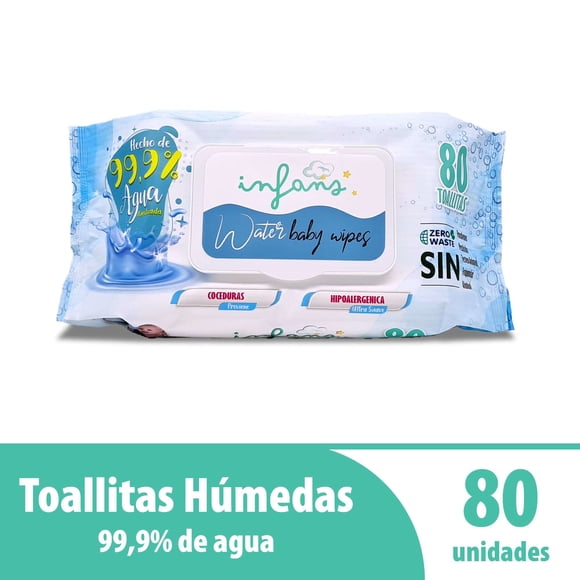Toallitas Húmedas infans 99,9% Agua, 80 Un