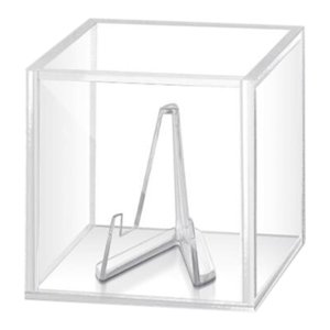 Magideal - Caja De Exhibición De Púas De Guitarra, Caja De Exhibición De Púas De Guitarra Con Soporte, Soporte Transparente, Estuche De Púas Para Bajos Eléctrico Base Transparente