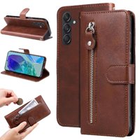 Gangxun - Funda Con Cremallera Para Samsung Galaxy M55 5G, Carcasa Cartera De Cuero Pu Con Soporte Y Tarjetero