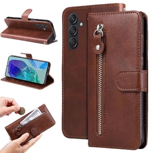 Gangxun - Funda Con Cremallera Para Samsung Galaxy M55 5G, Carcasa Cartera De Cuero Pu Con Soporte Y Tarjetero