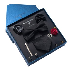 Magideal - Set De La Corbata De Hombres Set De La Caja De Regalo De La Moda Del Novio De La Boda Del Novio De La Reunión Del Novio Estilo A