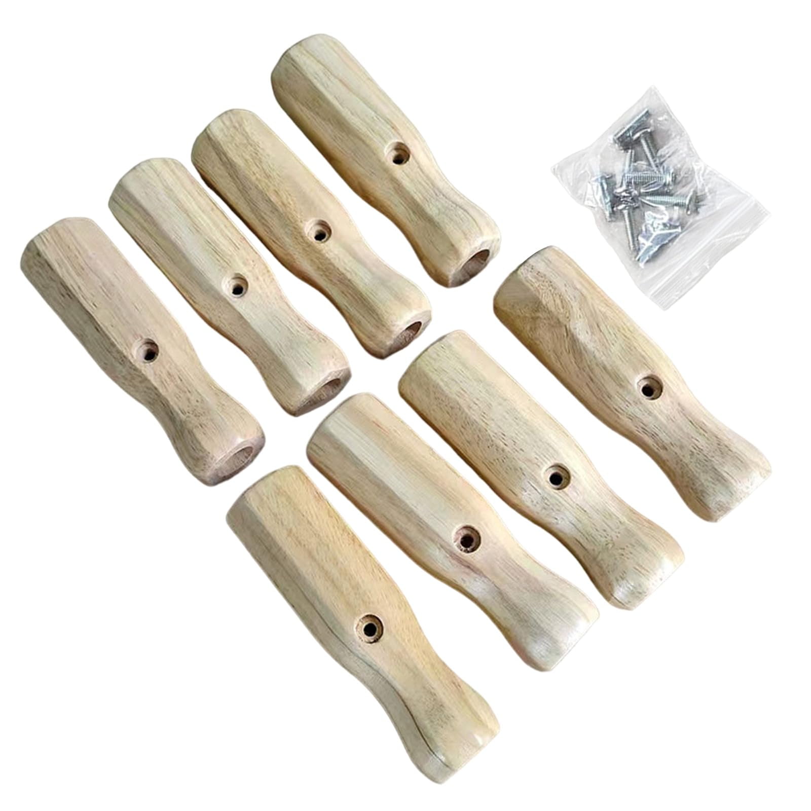 Xusx111 - 8pcs Juego De Fútbol Varilla Manija Palo Extremo Tapas Agarre Para Escritorio De Fútbol Mesa De La Cima De La Mesa De Pelotín Mango Reemplazo (color De Madera)