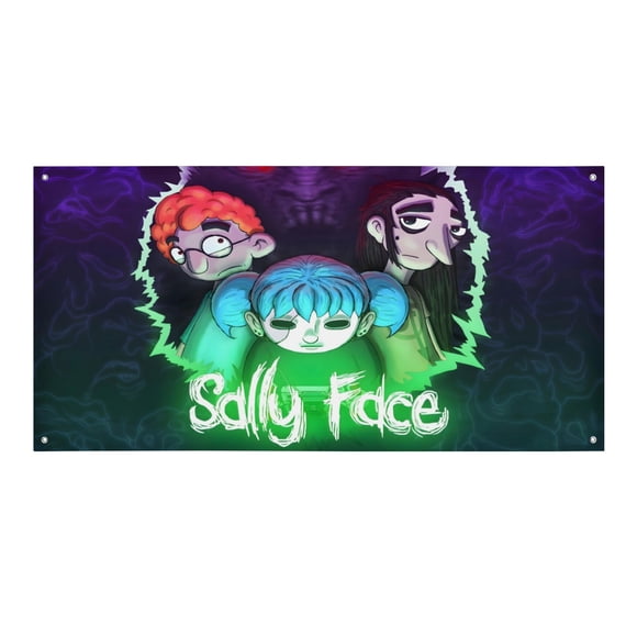 Sally Face Fondo Temático Pancarta Suministros de Decoración para Fiesta de Cumpleaños, Decoración de Fondo de Fiesta Personalizado,150x90cm