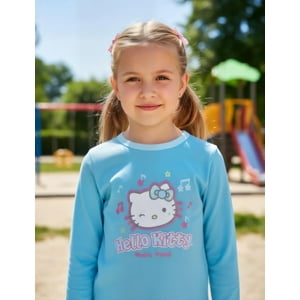 Polera Niña Hello Kitty Turquesa 4