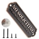 thumbnail image 1 of Placa de pared de latón Frohllia para casa con la inscripción «No soliciting Sign», 1 of 8
