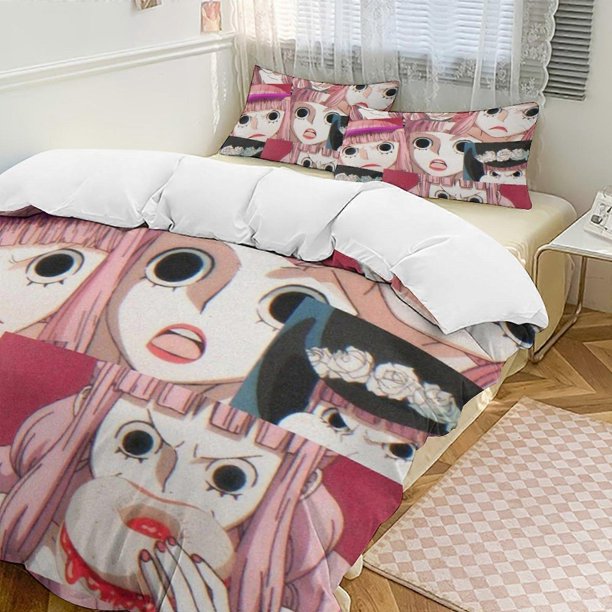 Perona Bed Duvet Cover Funny Anime Cartoon Bedding Se Lightweight3 Piece Comforter Se, cases