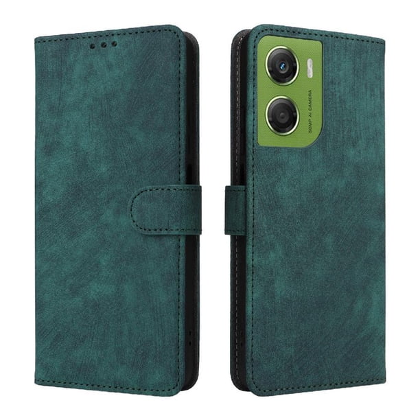 Funda Billetera para Motorola Moto G06/G06 Power con Soporte - Cartera de Cuero con Ranuras Verde