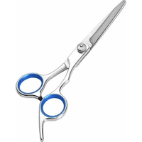 Genérico - Tijera Peluquero Filo Navaja Profesional Azul