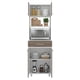 thumbnail image 2 of Mueble Microondas Alto 4 Puertas 1 Cajón 201x62x40,8 Cm Café Oscuro Y Blanco, 2 of 9