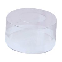 Magideal - Cilíndrico Acrílico Enriquecedor, Redondo, Corazón Decorativo, Accesorios Decorativos, Soportes Decorativos, Pastel, Exhibición De Pastel Para Fiesta, 15 Cm