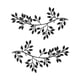 thumbnail image 2 of Elegante Decoración De Arte De Pared Colgante De Hojas De Hierro Negro Para Cocina De Patio De Granja, 2 of 3
