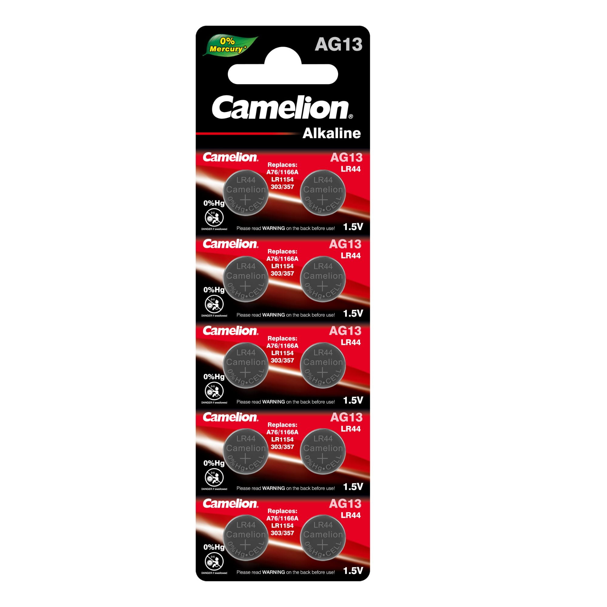 Pilas Tipo Boton Alcalinas Lr44 10un - Camelion