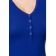 thumbnail image 3 of Saronite Camiseta Básica de Punto Henley de Manga Corta con Cuello en V, Estilo Realeza (para Mujer), 3 of 4
