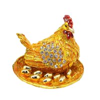 Magideal - Caja De Joyería Con Huevos Para Incubar De Gallina, Organizador De Joyas, Artesanía Coleccionable, Baratija Esmaltada Decorativa, Caja Del Tesoro Para